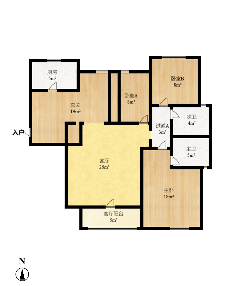 北京御园一二期(国泰嘉园) 3室2厅2卫 2500.0元/月 北京御园一二期(国泰嘉园) 3室2厅2卫 2500.0元/月户型图