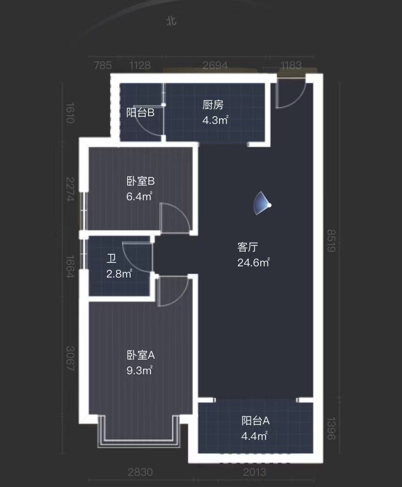 城市公园  2室2厅1卫   35.00万