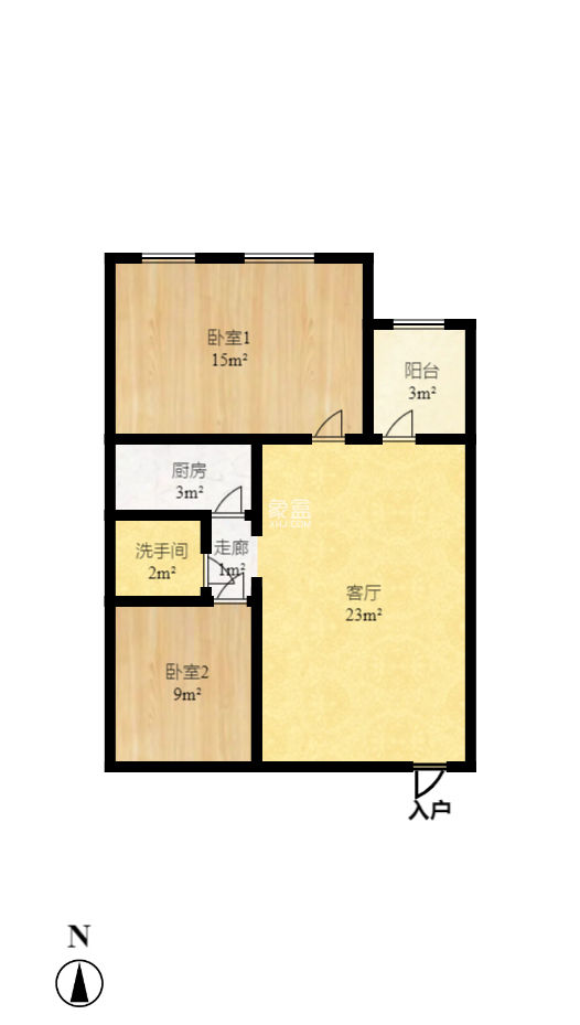 加加大街（华景苑）  1室1厅1卫   56.00万