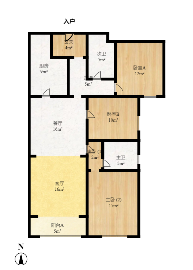 半山壹号  3室2厅1卫    2800.0元/月 半山壹号  3室2厅1卫    2800.0元/月户型图