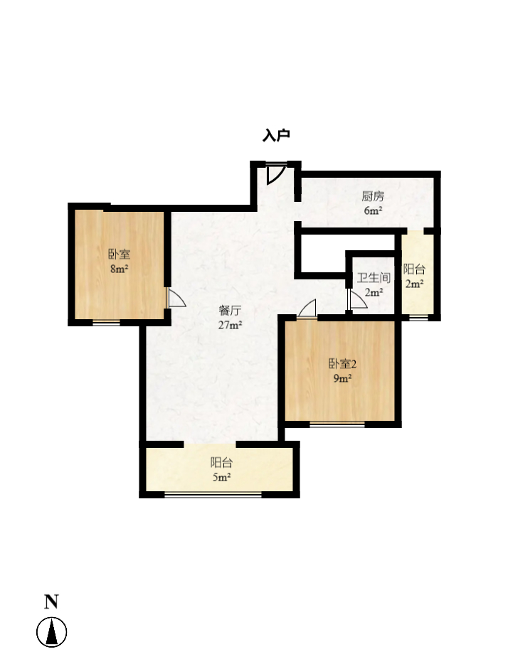 紫御江山 2室2厅1卫 2000.0元/月 紫御江山 2室2厅1卫 2000.0元/月户型图