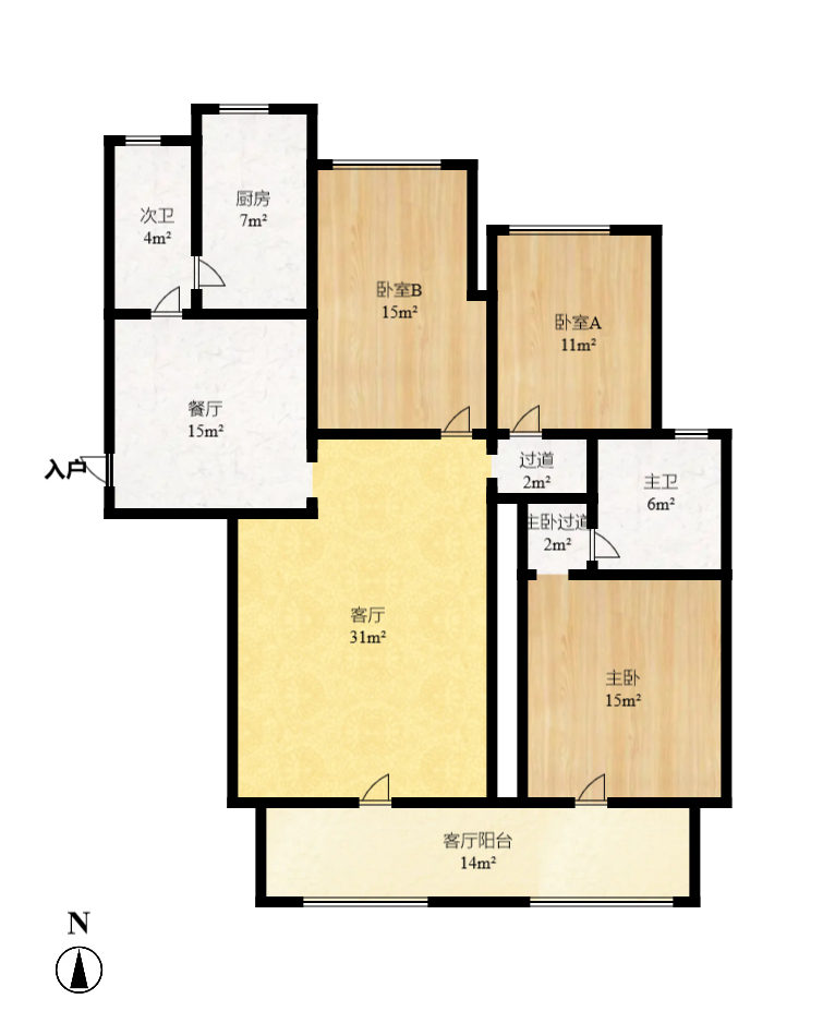 八方小区B区  3室2厅2卫    380.0万 八方小区B区  3室2厅2卫    380.0万户型图