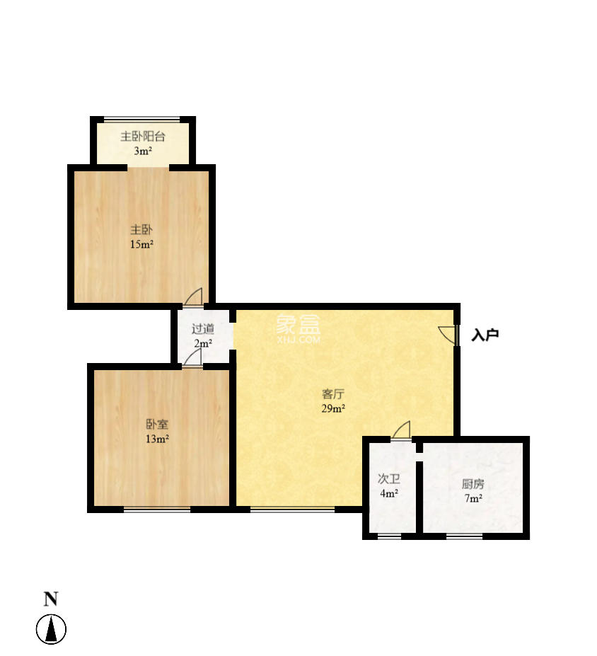 吉祥苑 2室2厅1卫 2900.0元/月 吉祥苑 2室2厅1卫 2900.0元/月户型图