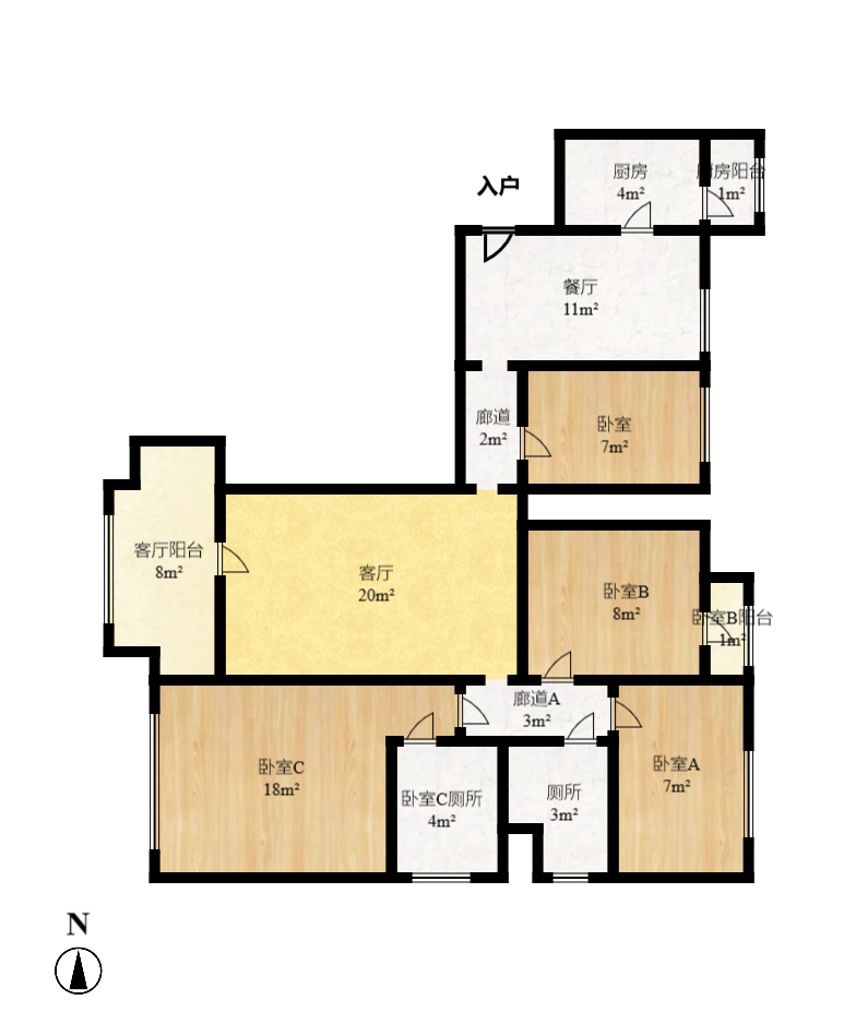 中海国际二期  4室2厅2卫    2500.0元/月 中海国际二期  4室2厅2卫    2500.0元/月户型图