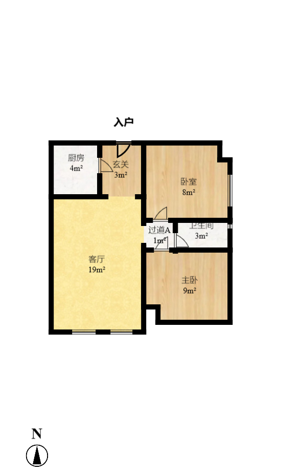 钰龙天下二期(钰龙佳园) 1室1厅1卫 1800.0元/月 钰龙天下二期(钰龙佳园) 1室1厅1卫 1800.0元/月户型图