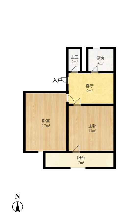 如意街散盘 2室2厅1卫 5000.0元/月 如意街散盘 2室2厅1卫 5000.0元/月户型图