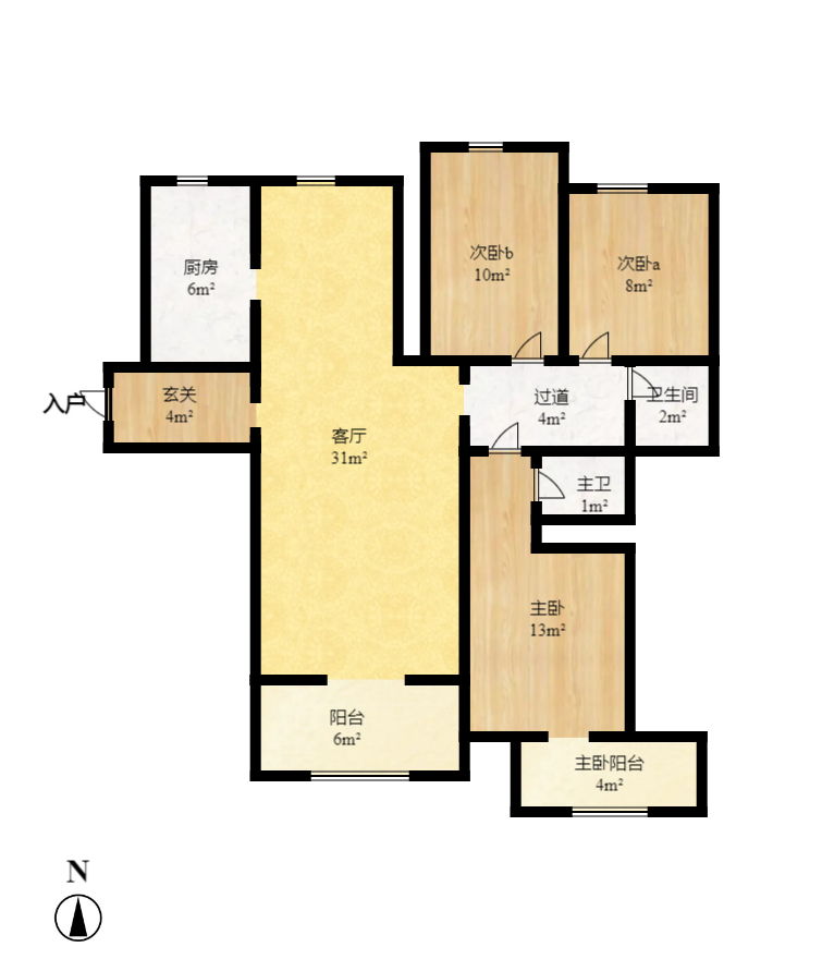 浩龙音乐界 3室2厅2卫 1600.0元/月 浩龙音乐界 3室2厅2卫 1600.0元/月户型图