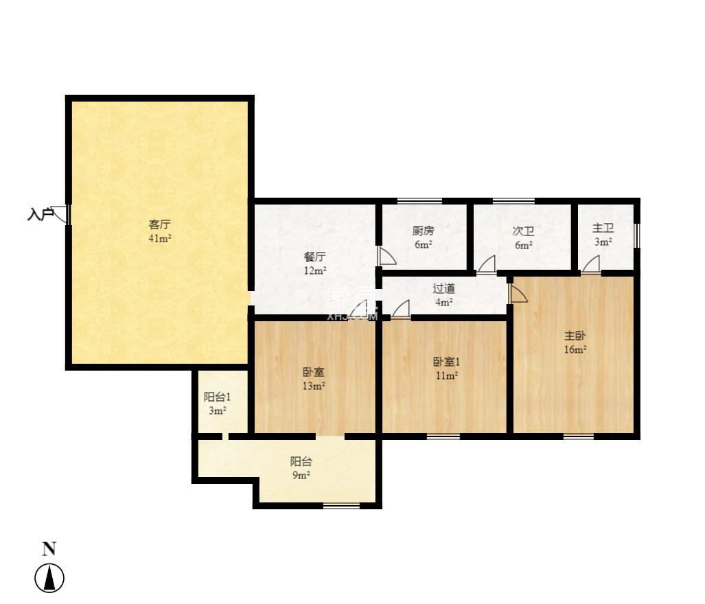 汇源大厦 2室2厅1卫 3500.0元/月 汇源大厦 2室2厅1卫 3500.0元/月户型图