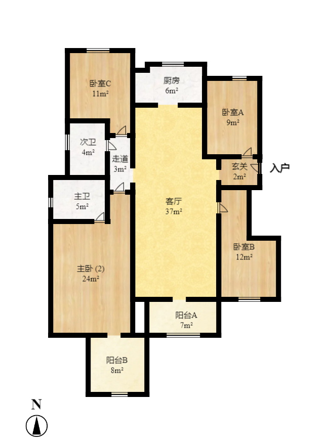 旭辉国际广场（永升商业广场）  4室2厅2卫    270.0万室内图1