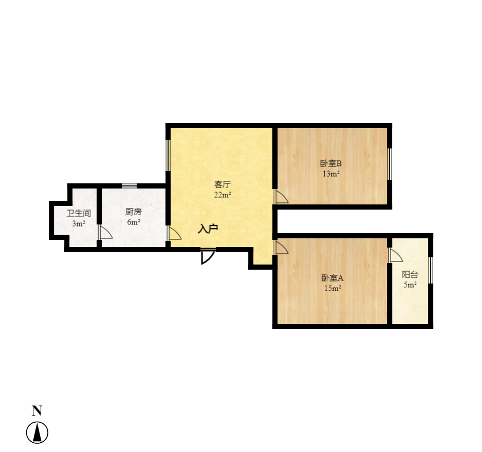 钟馗庙小区 2室1厅1卫 1500.0元/月 钟馗庙小区 2室1厅1卫 1500.0元/月户型图