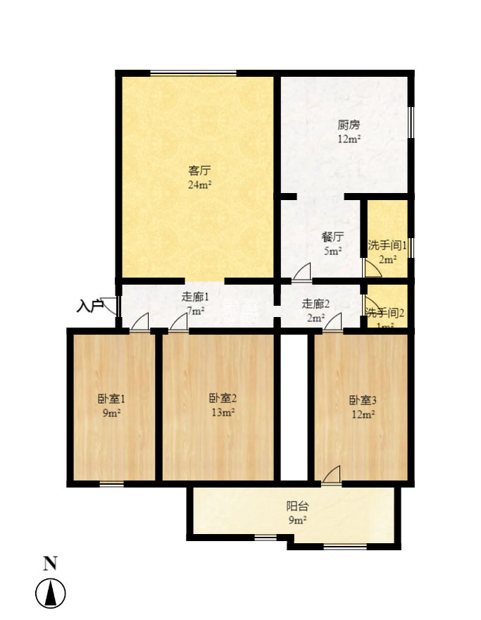 交通职院教工宿舍  3室2厅1卫   70.00万