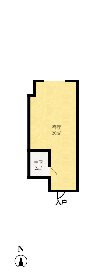 方略城市广场  1室1厅1卫   1050.00元/月室内图1