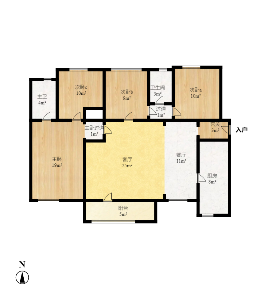 润和之悦(金泽园) 4室2厅2卫 2400.0元/月 润和之悦(金泽园) 4室2厅2卫 2400.0元/月户型图