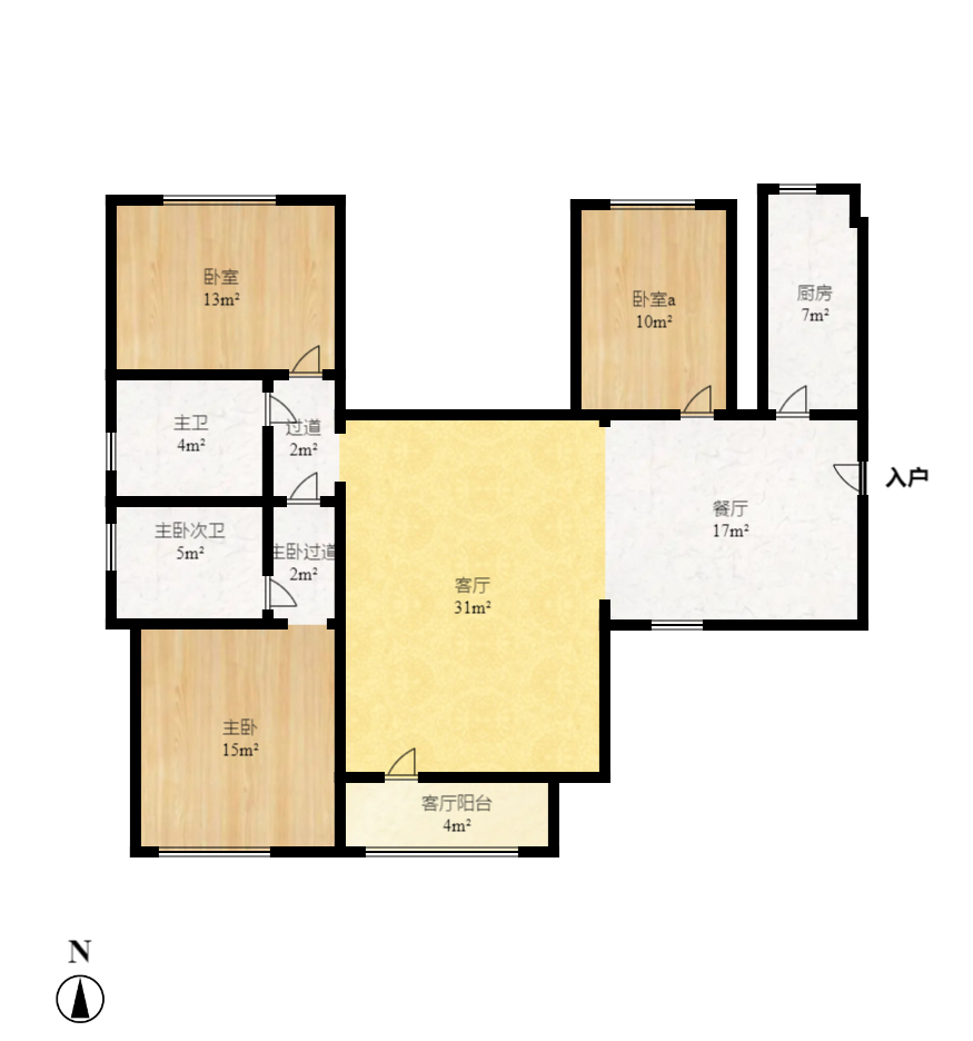 保利香槟国际 4室2厅2卫 2300.0元/月 保利香槟国际 4室2厅2卫 2300.0元/月户型图