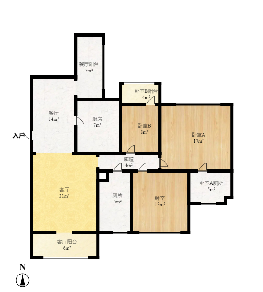 金鼎公园尚 3室2厅1卫 2000.0元/月 金鼎公园尚 3室2厅1卫 2000.0元/月户型图