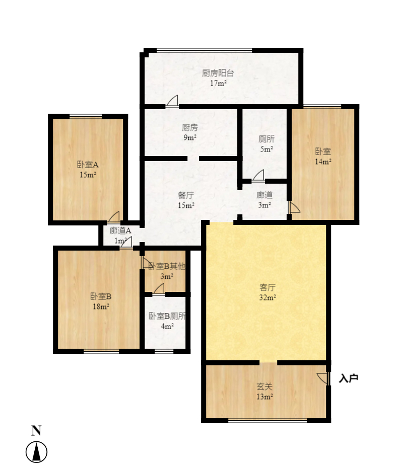 江山帝景雅典  3室2厅2卫    136.8万 江山帝景雅典  3室2厅2卫    136.8万户型图