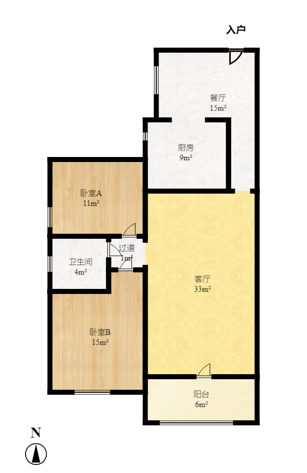 才子佳苑一期/二期 3室2厅1卫 68.0万 才子佳苑一期/二期 3室2厅1卫 68.0万户型图