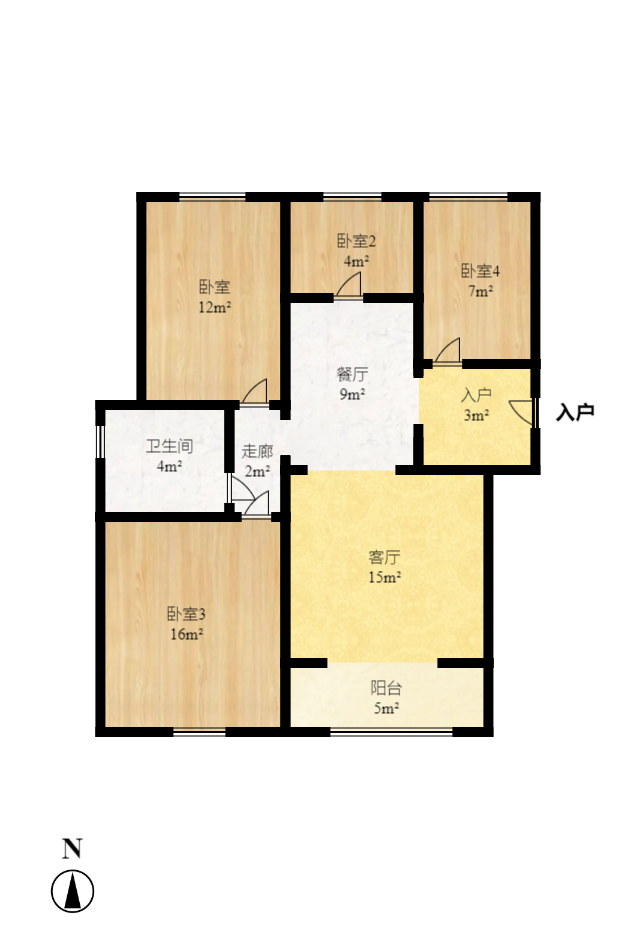 紫御江山  1室2厅2卫   2800.00元/月室内图1