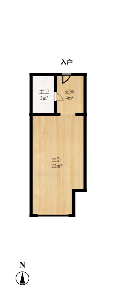 融科东南海  2室1厅1卫   1450.00元/月户型图