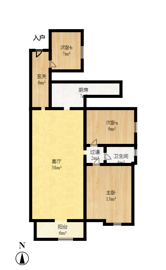 润和之悦（金泽园）  3室2厅1卫    79.98万室内图1