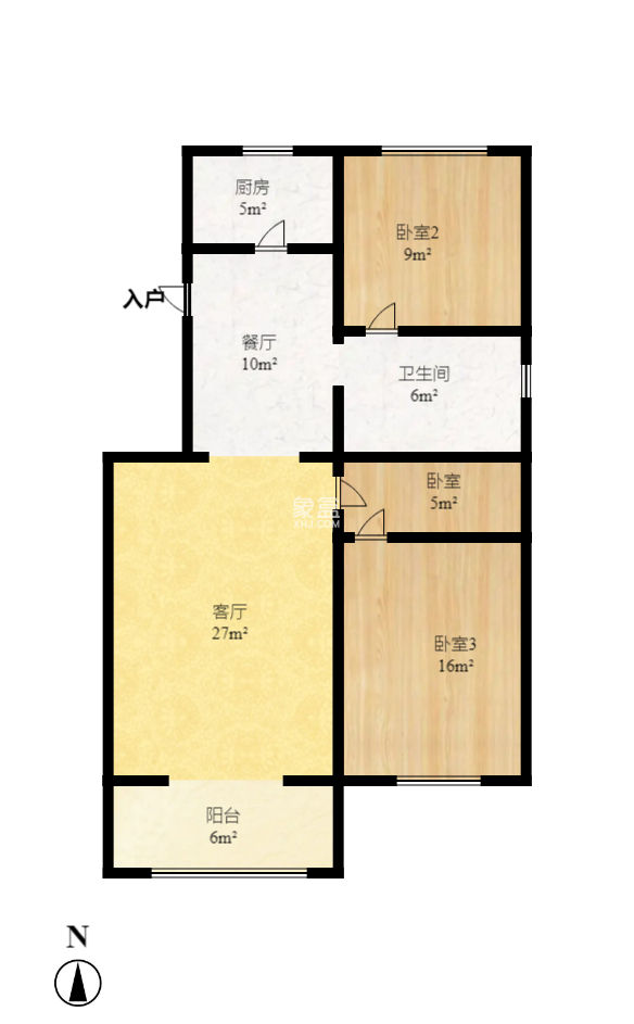 东城名苑  3室2厅1卫    59.57万
