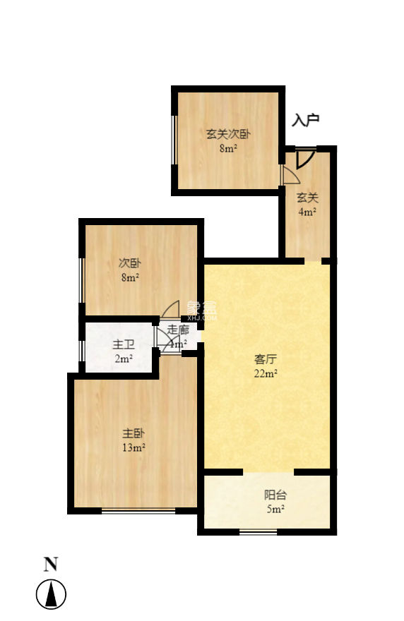 家和院  3室1廳1衛(wèi)   55.00萬