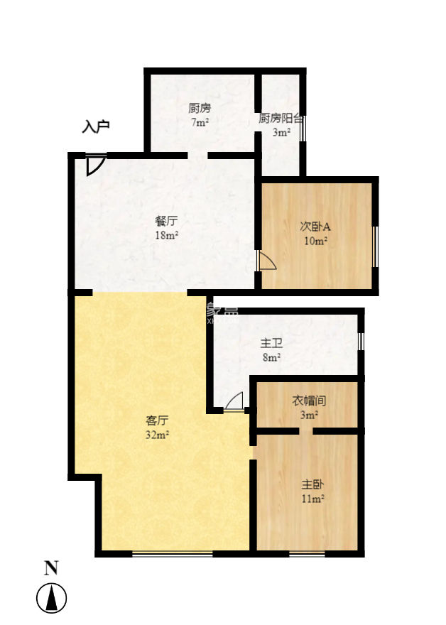 山水嘉园  2室1厅1卫   68.80万