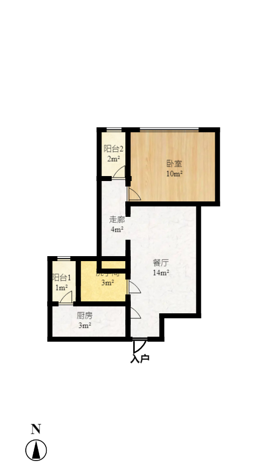 金领家族 1室1厅1卫 1550.0元/月 金领家族 1室1厅1卫 1550.0元/月户型图