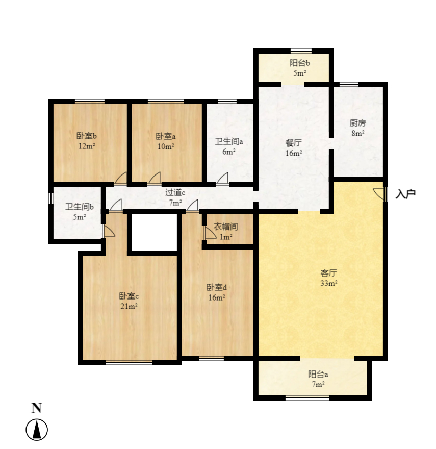 理工大学职工单位房青年汇 4室2厅2卫 2800.0元/月 理工大学职工单位房青年汇 4室2厅2卫 2800.0元/月户型图