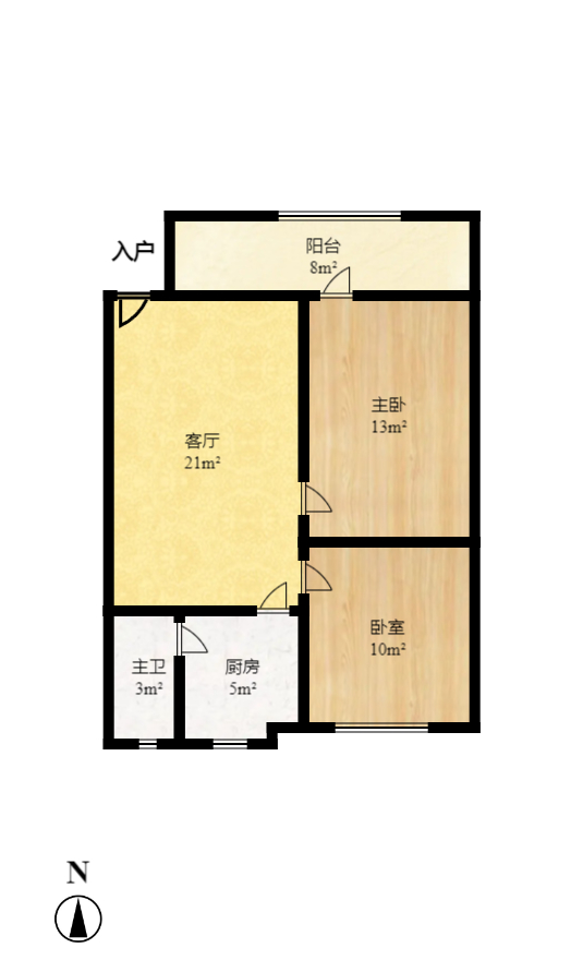 府后街  1室1廳1衛(wèi)   1200.00元/月戶型圖