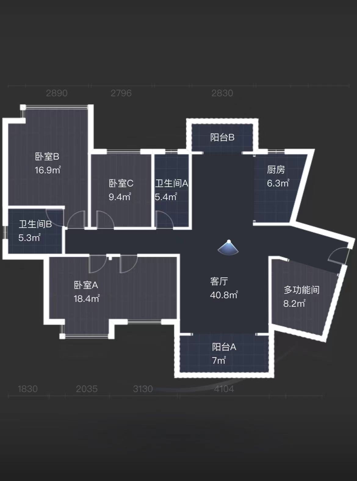 紫金华府  4室2厅1卫   85.80万室内图1