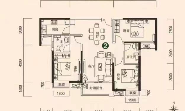 中建江湾壹号 3室2厅2卫 66.0万 中建江湾壹号 3室2厅2卫 66.0万室内图