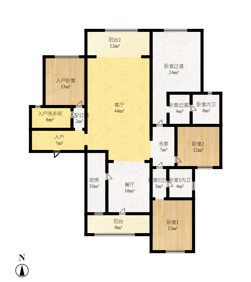 中隆国际御玺 4室2厅3卫 5000.0元/月 中隆国际御玺 4室2厅3卫 5000.0元/月户型图