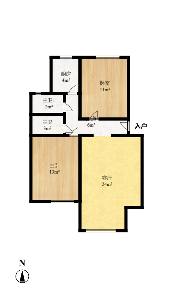 东南明苑 3室2厅2卫 2400.0元/月 东南明苑 3室2厅2卫 2400.0元/月户型图