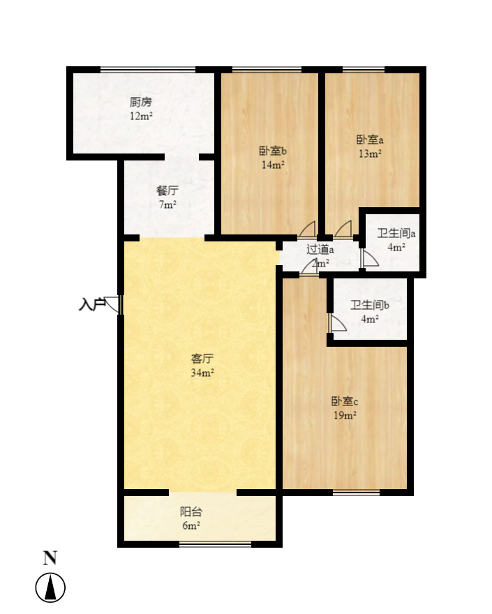 鄱阳小区  3室2厅2卫    2000.0元/月 鄱阳小区  3室2厅2卫    2000.0元/月户型图