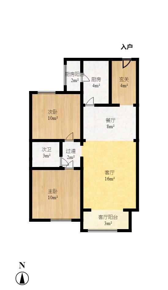 协信星澜汇  1室1厅1卫    1189.0元/月户型图