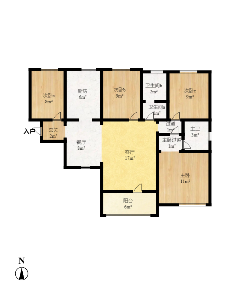 润和之悦(金泽园) 4室2厅2卫 2100.0元/月 润和之悦(金泽园) 4室2厅2卫 2100.0元/月户型图