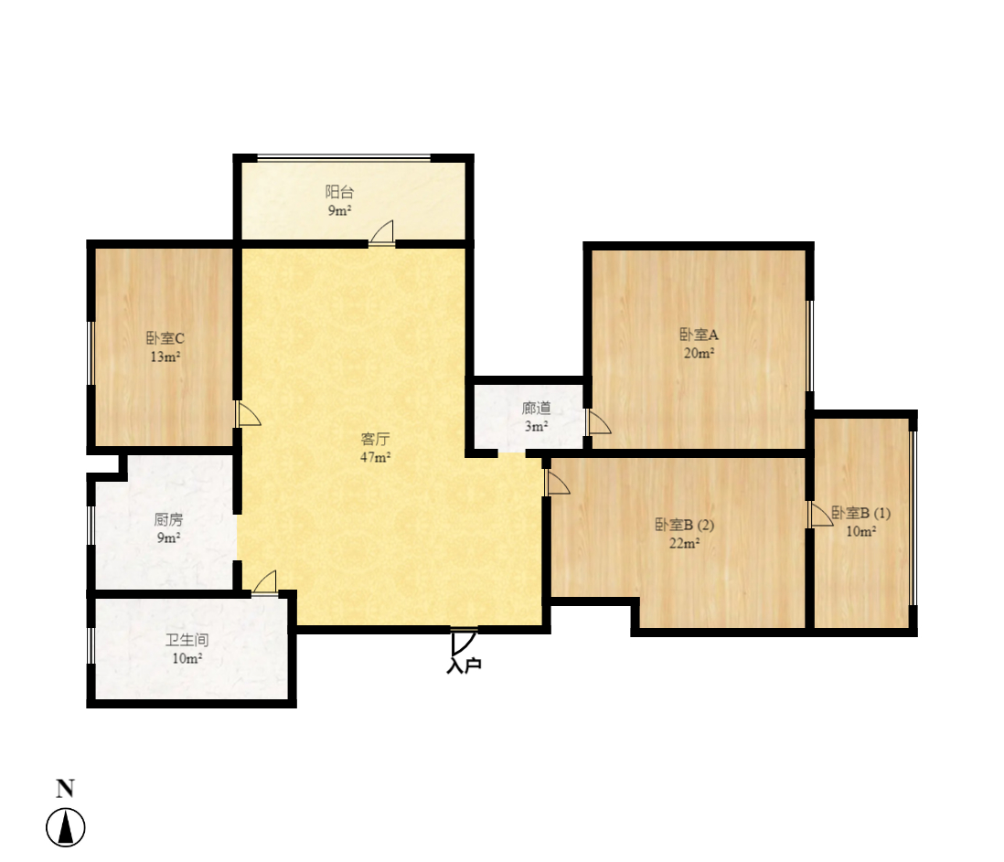 都江新城（都江新苑）  3室2厅2卫    3000.0元/月室内图1