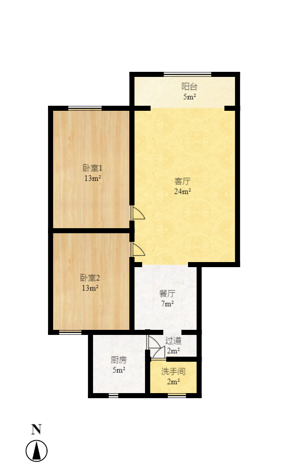 湘樟园小区(湘樟家园) 2室1厅1卫 1600.0元/月 湘樟园小区(湘樟家园) 2室1厅1卫 1600.0元/月户型图