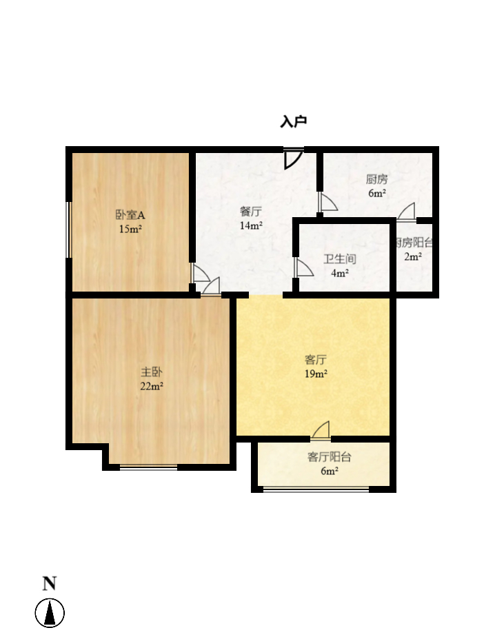 海林馨香雅苑 2室2厅1卫 1950.0元/月 海林馨香雅苑 2室2厅1卫 1950.0元/月户型图