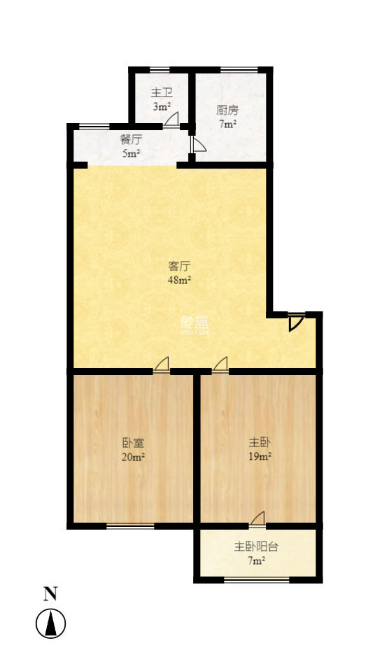 湘绣城  2室2厅1卫   41.80万室内图1