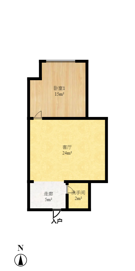东一时区  1室1厅1卫   25.90万室内图1