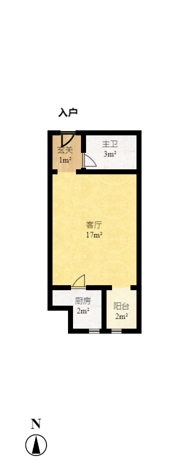 未来漫城  1室1厅1卫    1300.0元/月 未来漫城  1室1厅1卫    1300.0元/月户型图
