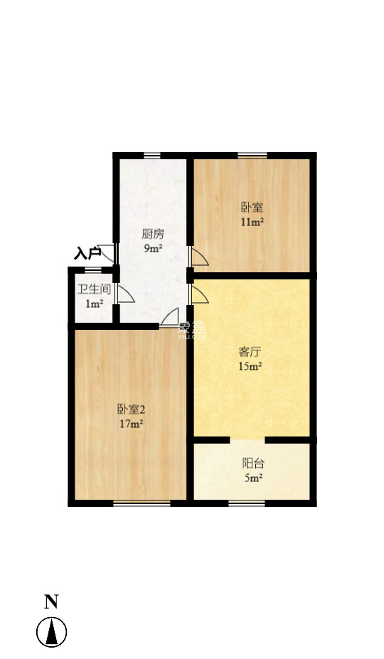 逸苑小区（农大教工宿舍） 2室1厅1厨1卫 43.50万