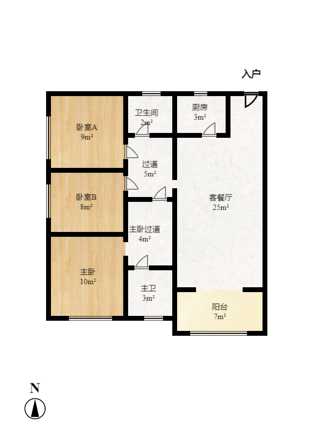 和隆花半里 1室1厅1卫 2500.0元/月 和隆花半里 1室1厅1卫 2500.0元/月户型图