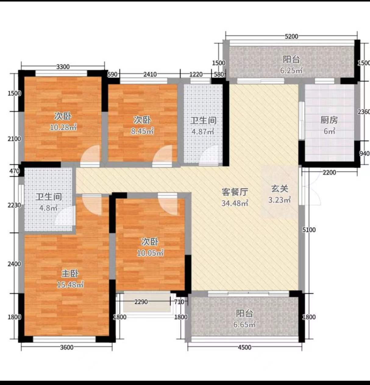 近水楼台  3室2厅2卫   90.00万