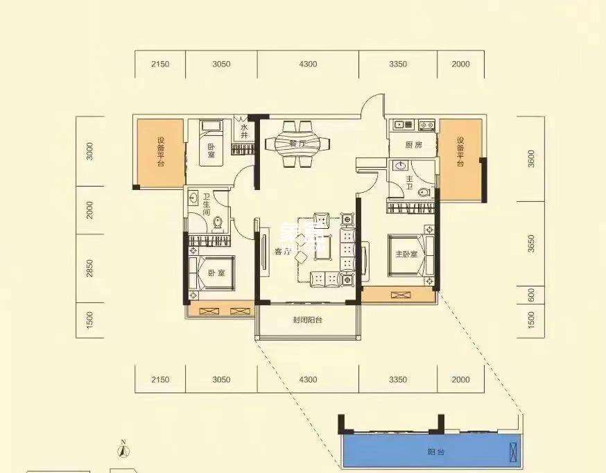 香江豪苑  3室2厅1卫    68.0万 香江豪苑  3室2厅1卫    68.0万室内图