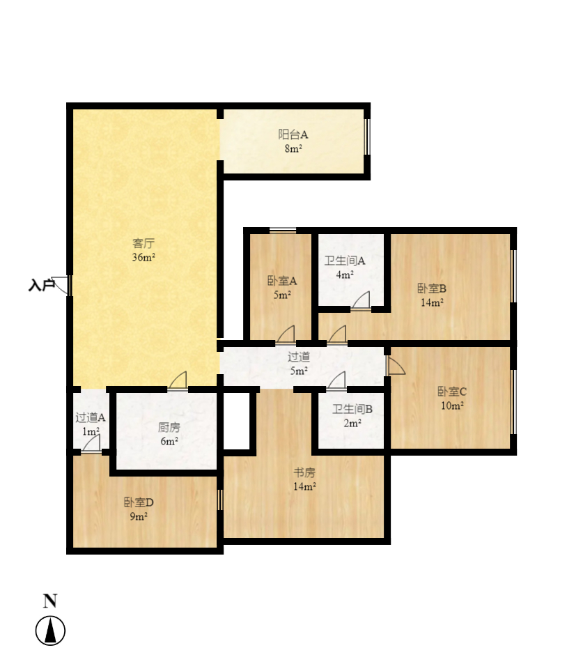 森林公园壹号(森林雅苑) 3室2厅1卫 2200.0元/月 森林公园壹号(森林雅苑) 3室2厅1卫 2200.0元/月户型图
