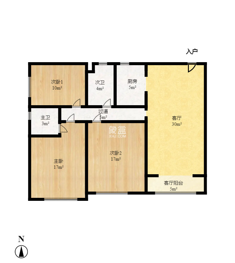 联晟大厦  3室2厅2卫   170.00万