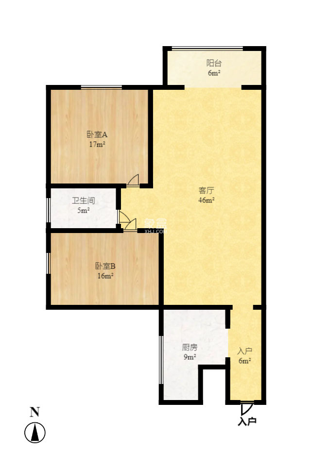 金碧文華  2室2廳1衛(wèi)    79.99萬